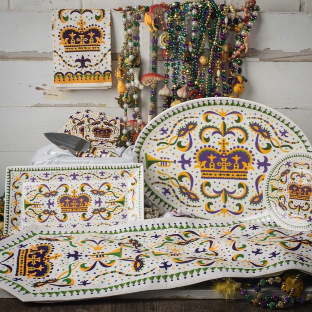 The Parish Line Mardi Gras Table Runner